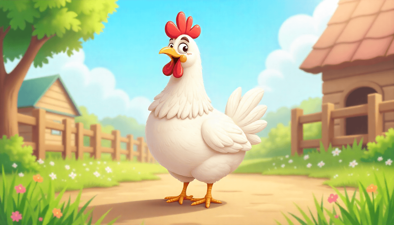 A majestic Plymouth Rock hen, a key figure on the Chicken Road